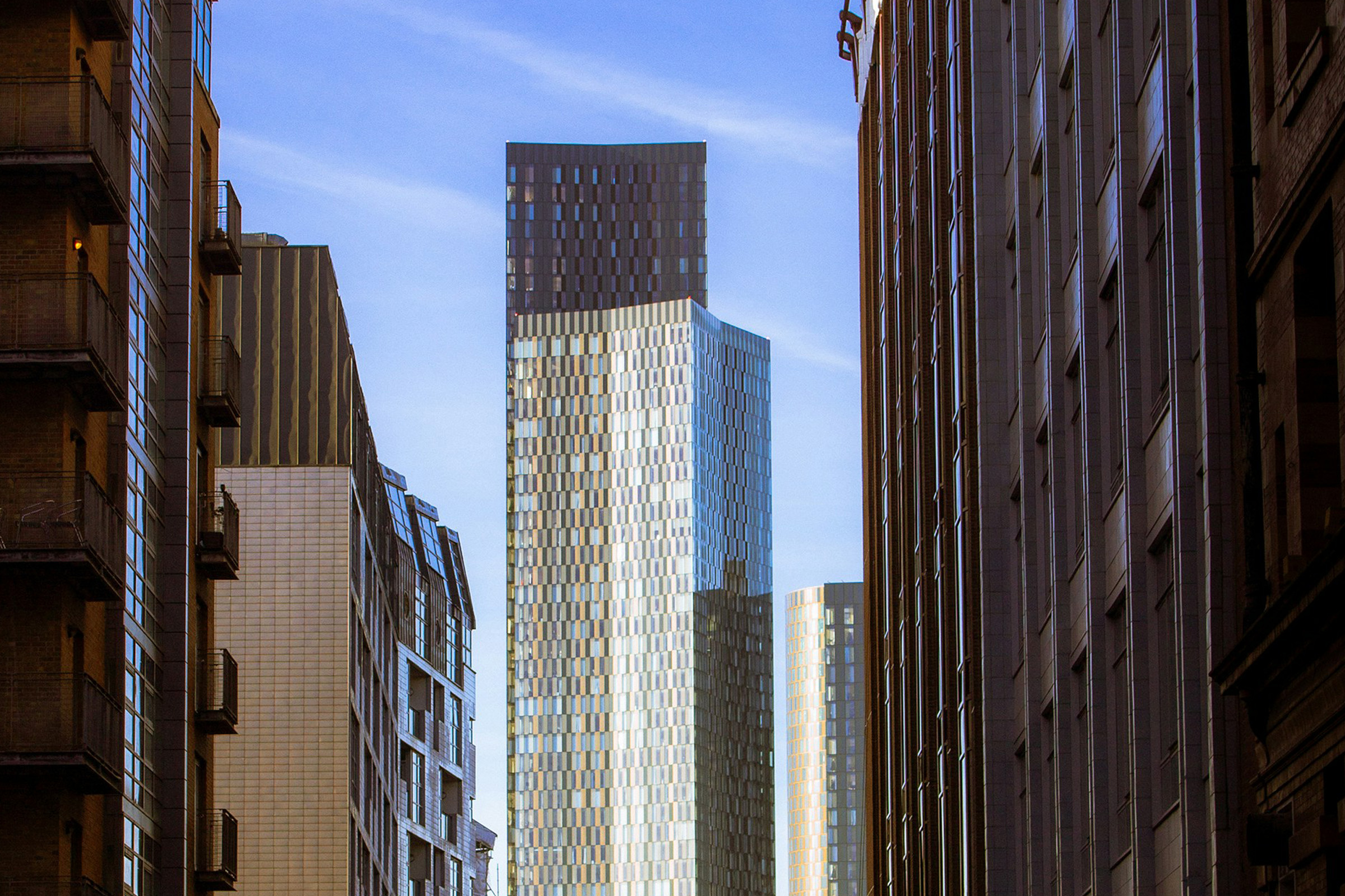 The skyline of Manchester City Centre
